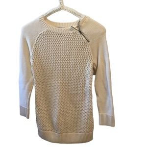 Loft Women’s Sweater Long Sleeved, Beige/Cream, Zipper, Size XS. Pre Owned.